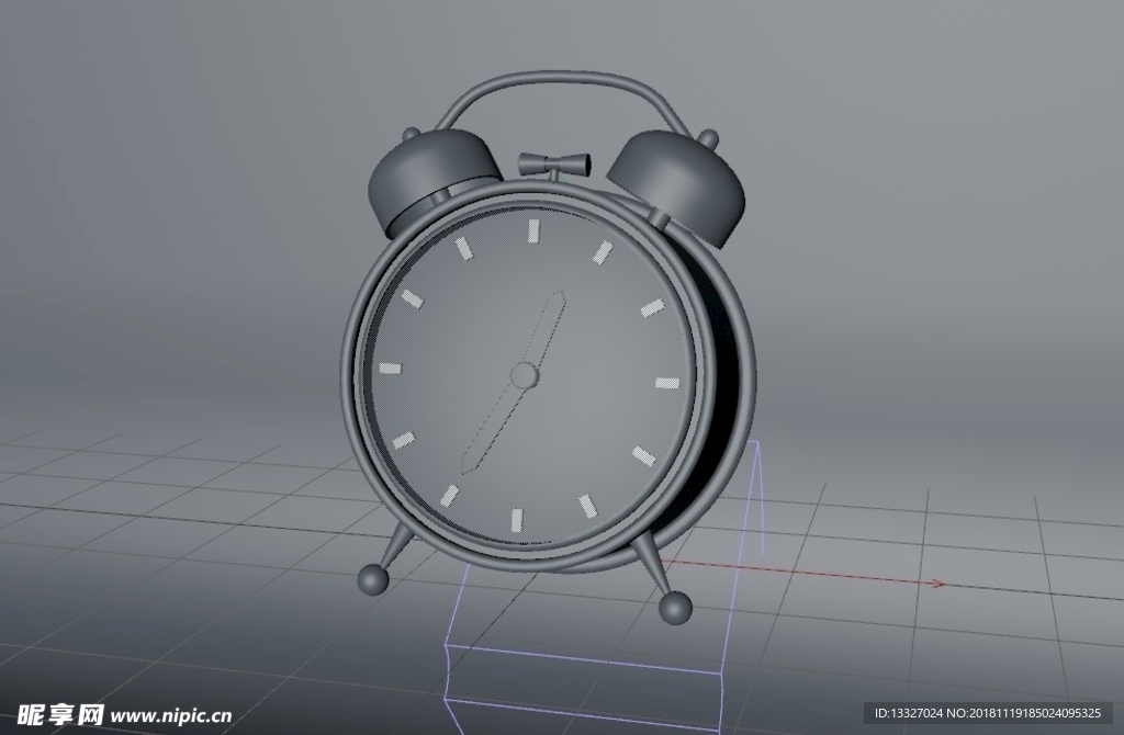 C4D闹钟模型