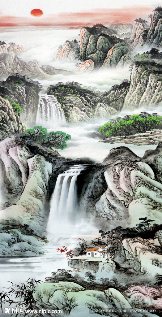 国画山水玄关