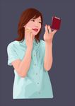 手绘女孩女人
