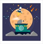 卡通太空图片