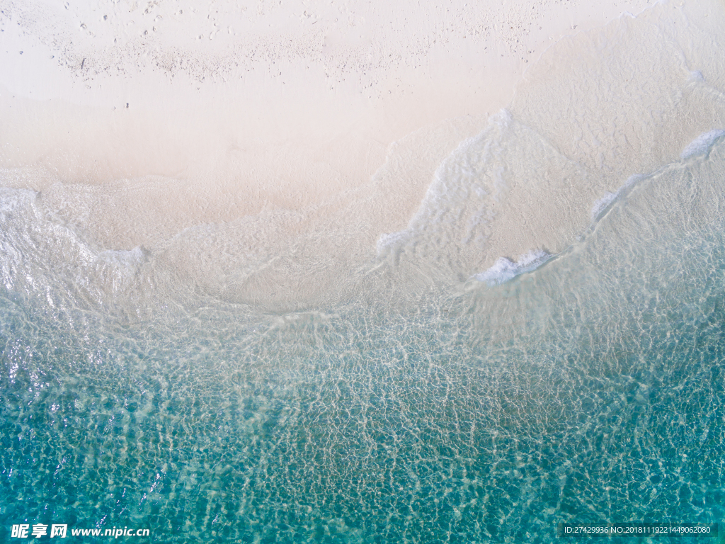 海水海浪海面沙滩唯美背景素材