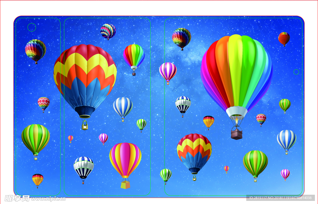 热气球主题 彩绘图案 手机壳