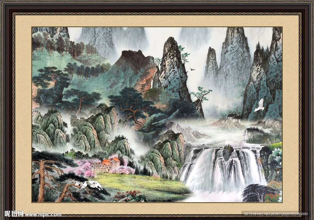 山水画 山水风景 巨幅山水画
