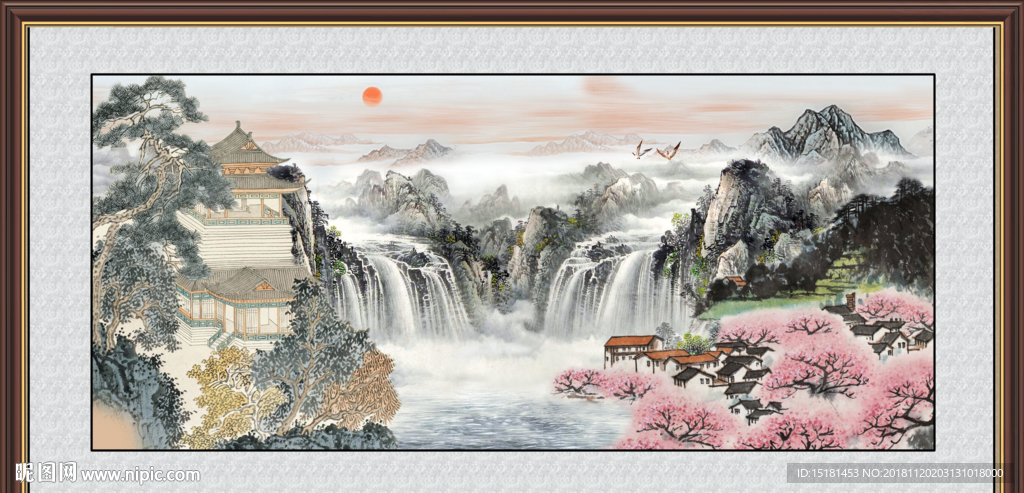 山水风景 巨幅山水画 高清山水