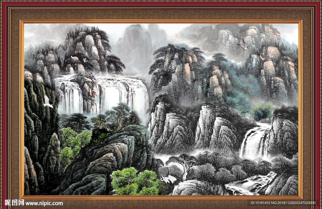 山水风景 巨幅山水画