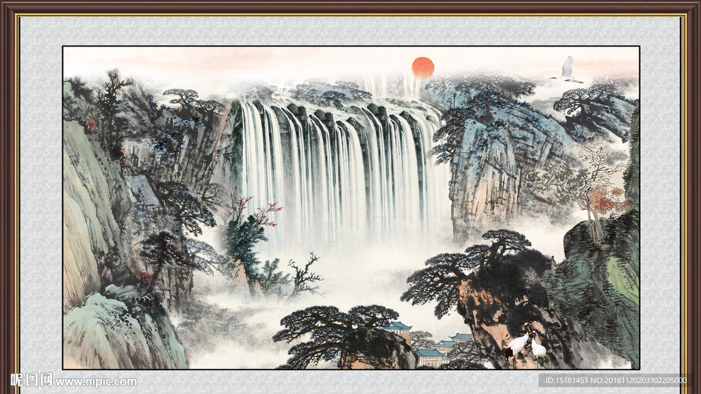 山水画 山水风景 巨幅山水画