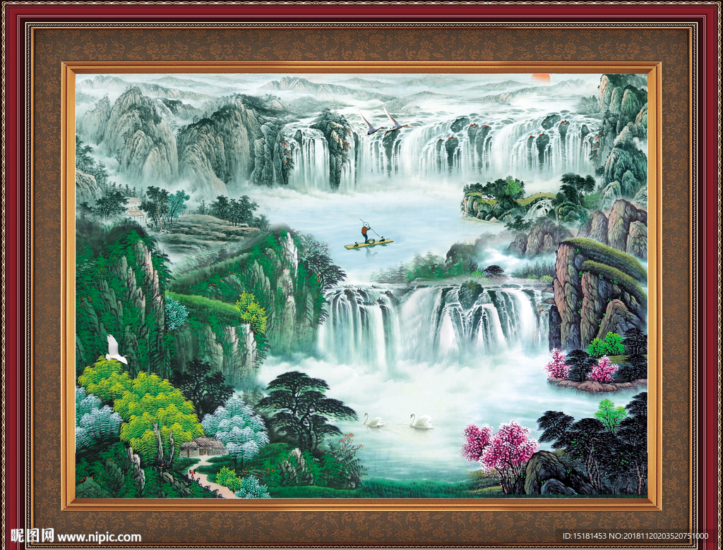 山水画 山水风景 巨幅山水画