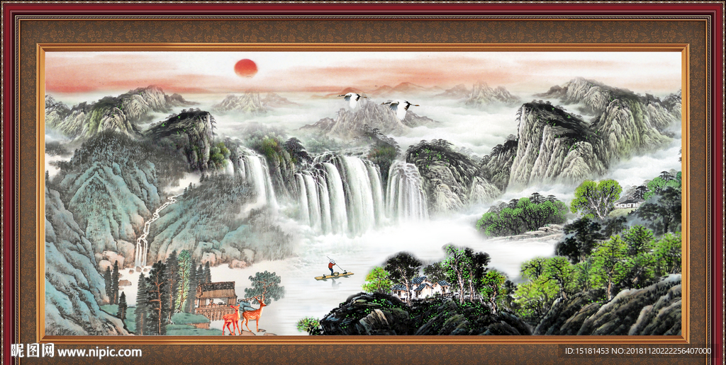 山水画 山水风景 巨幅山水画