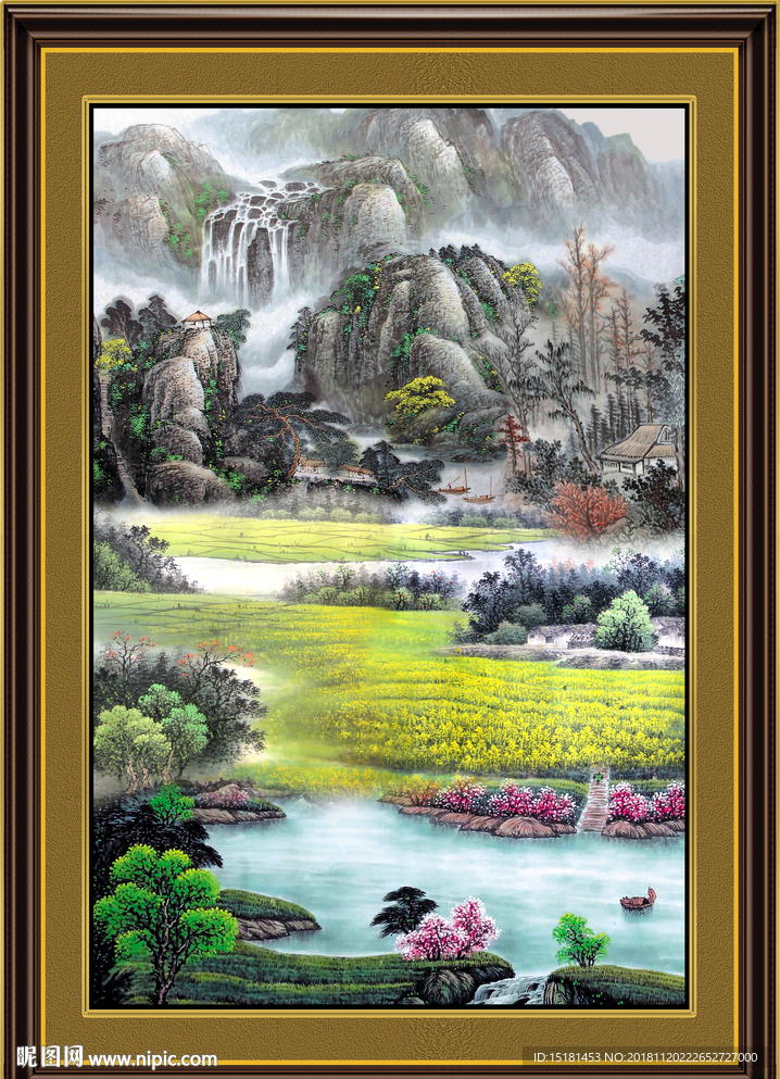 山水画 山水风景 巨幅山水画