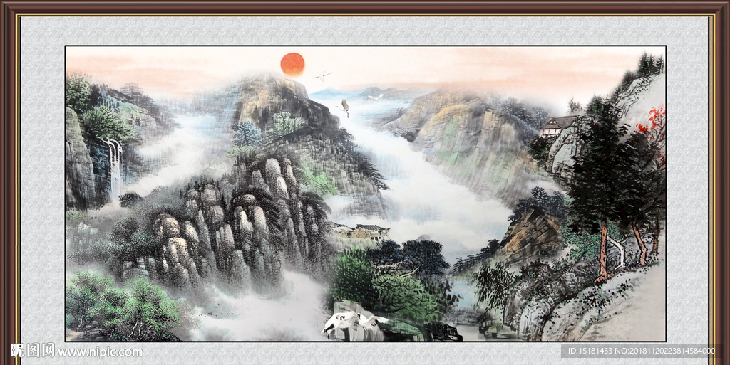 山水画 山水风景 巨幅山水画