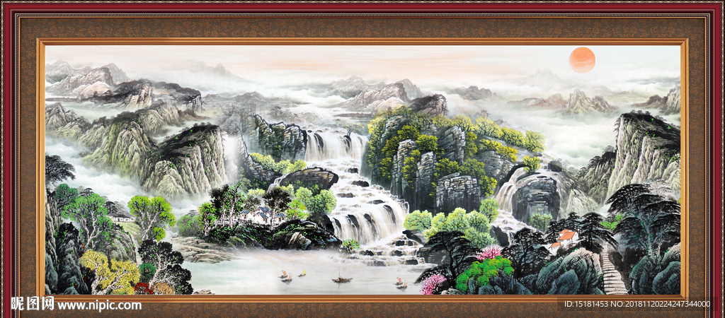 山水画 山水风景 巨幅山水画