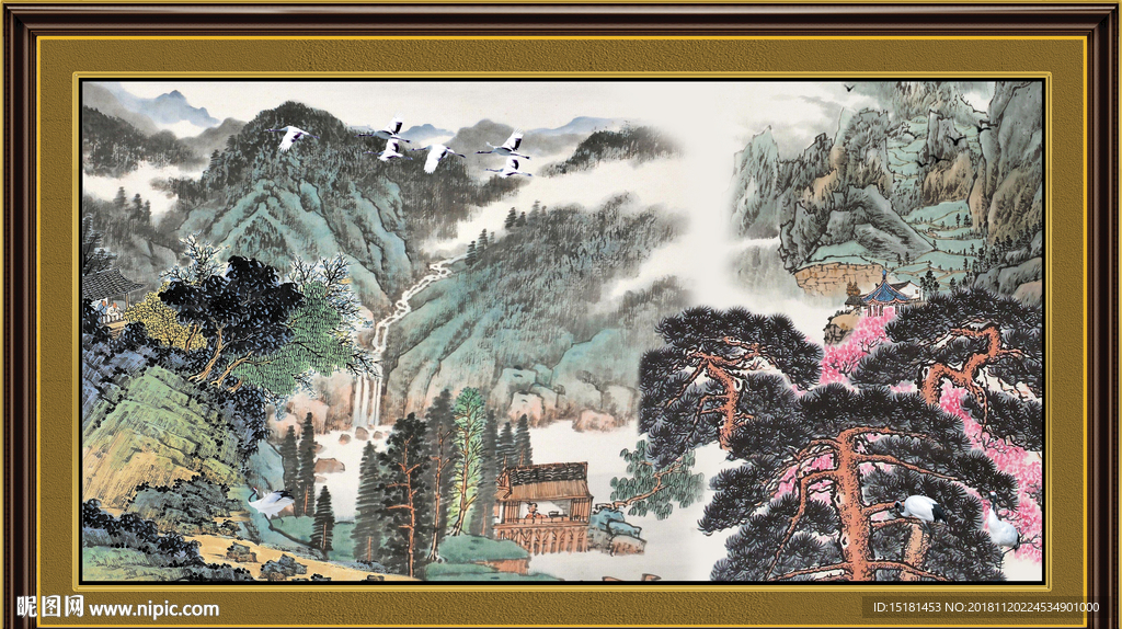 山水画 山水风景 巨幅山水画