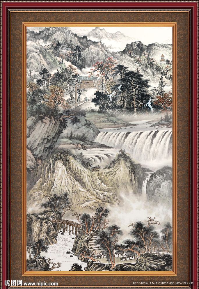 山水画 山水风景 巨幅山水画