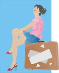 手绘女孩女人