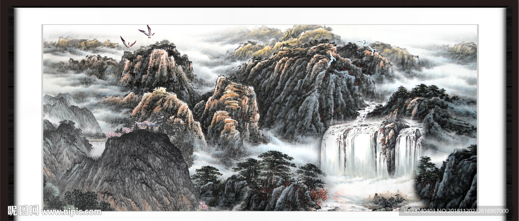 山水国画 巨幅山水 巨幅山水国