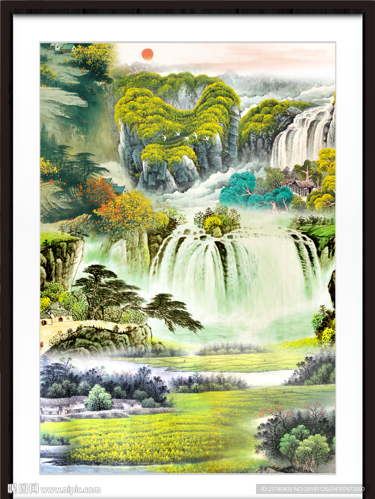 山水国画 巨幅山水