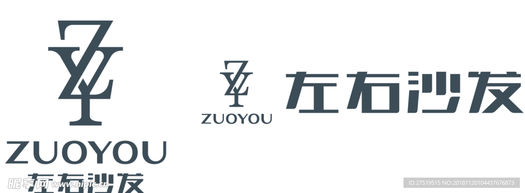 左右沙发新版logo横版竖版