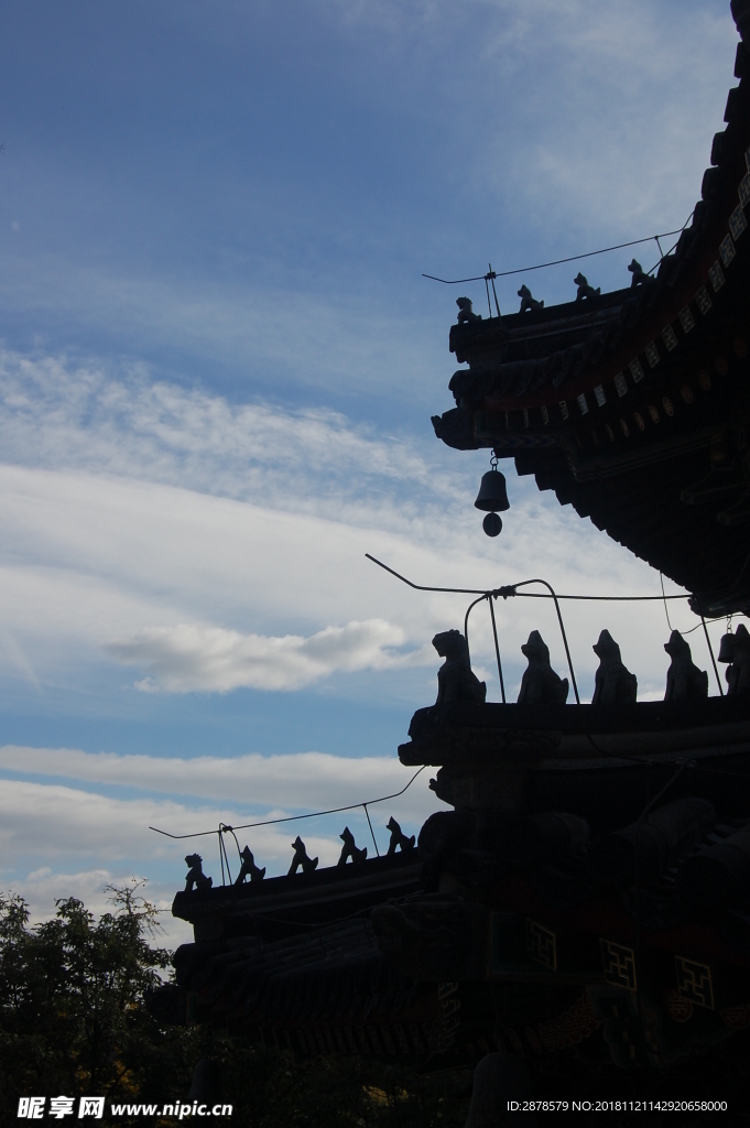 香山  秋天   秋色 寺庙