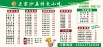 沙县小吃价目表