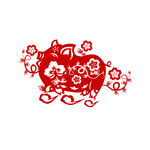 猪剪纸