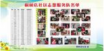 社区志愿服务队名单展板