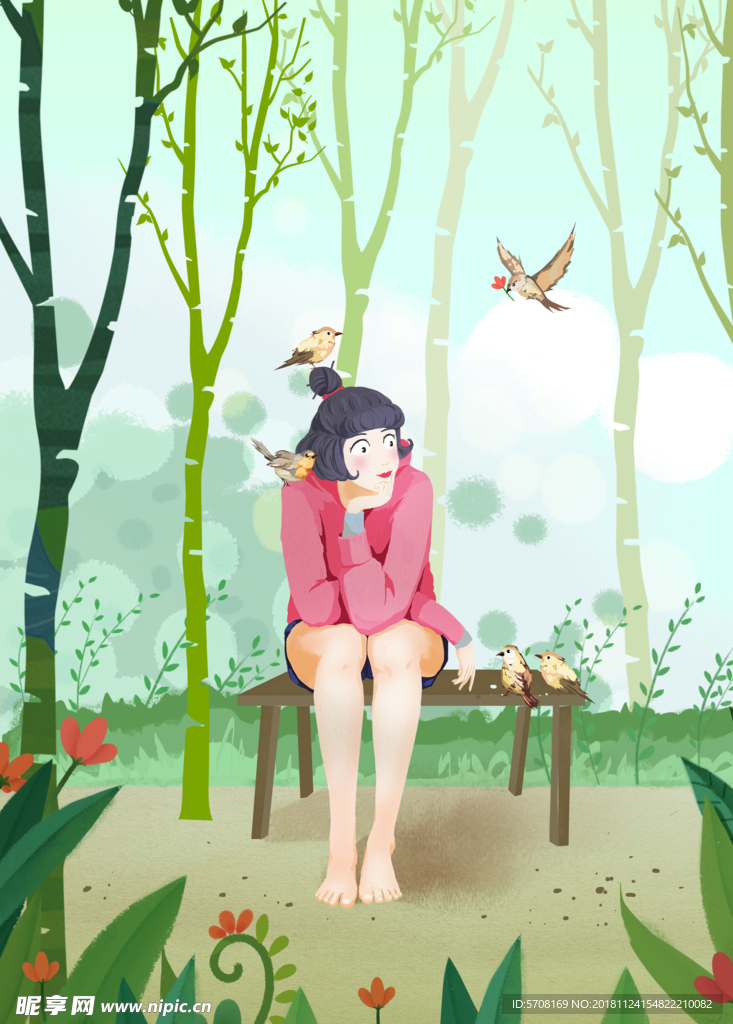 插画女孩