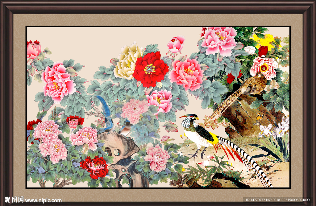 牡丹装饰画