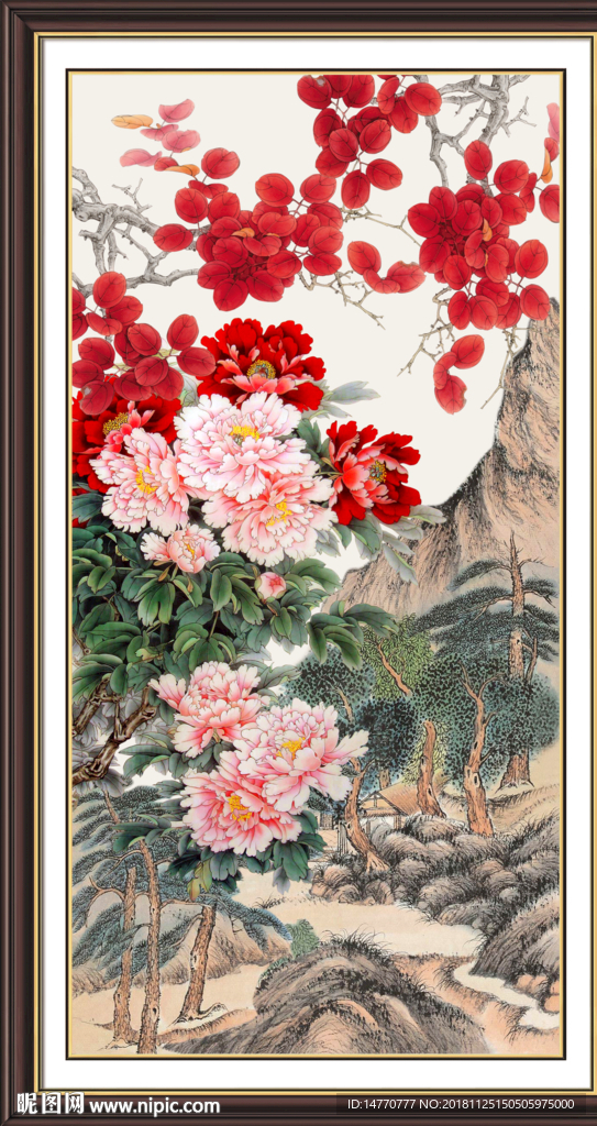 牡丹装饰画 牡丹富贵