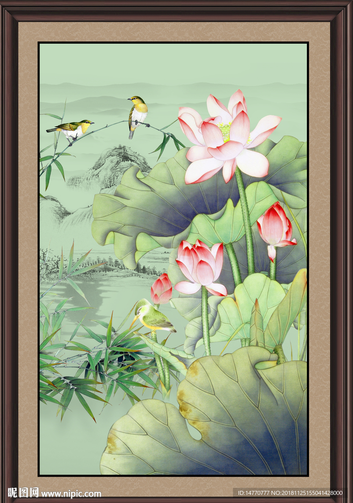 国画荷花