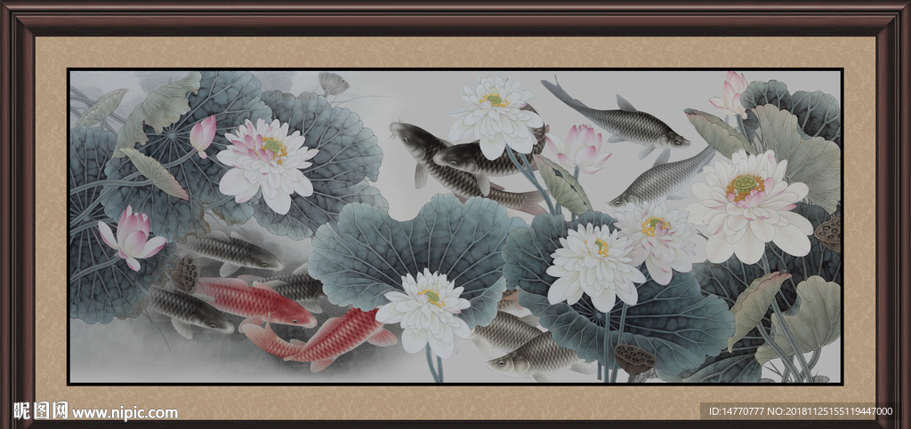国画荷花