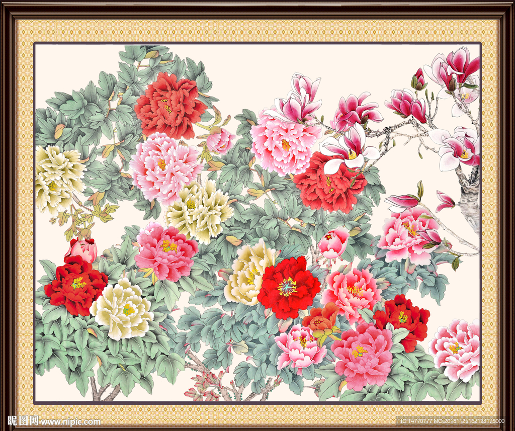 国画牡丹