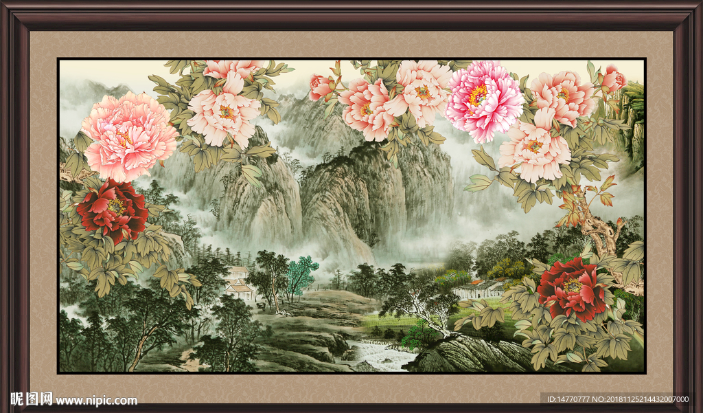 国画牡丹