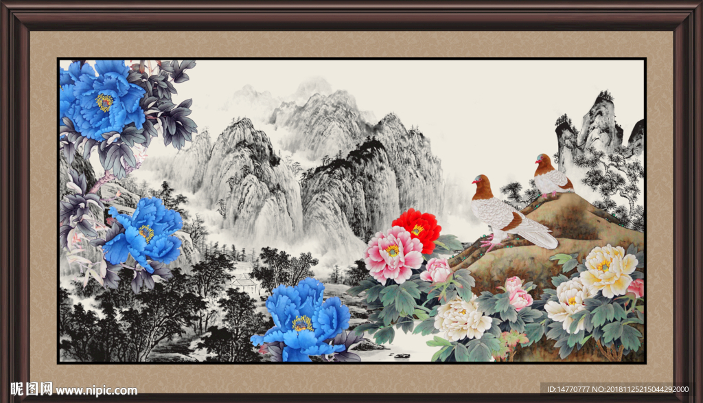 国画牡丹
