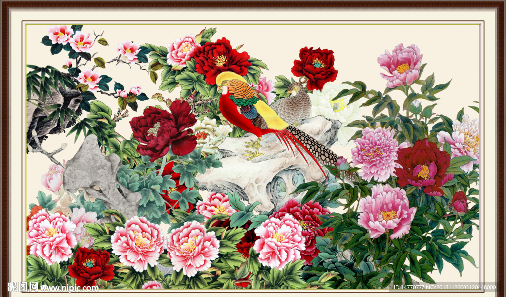 国画牡丹