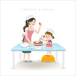 卡通亲子插画