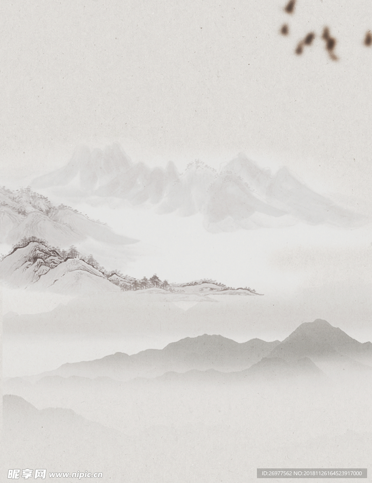 中国风山