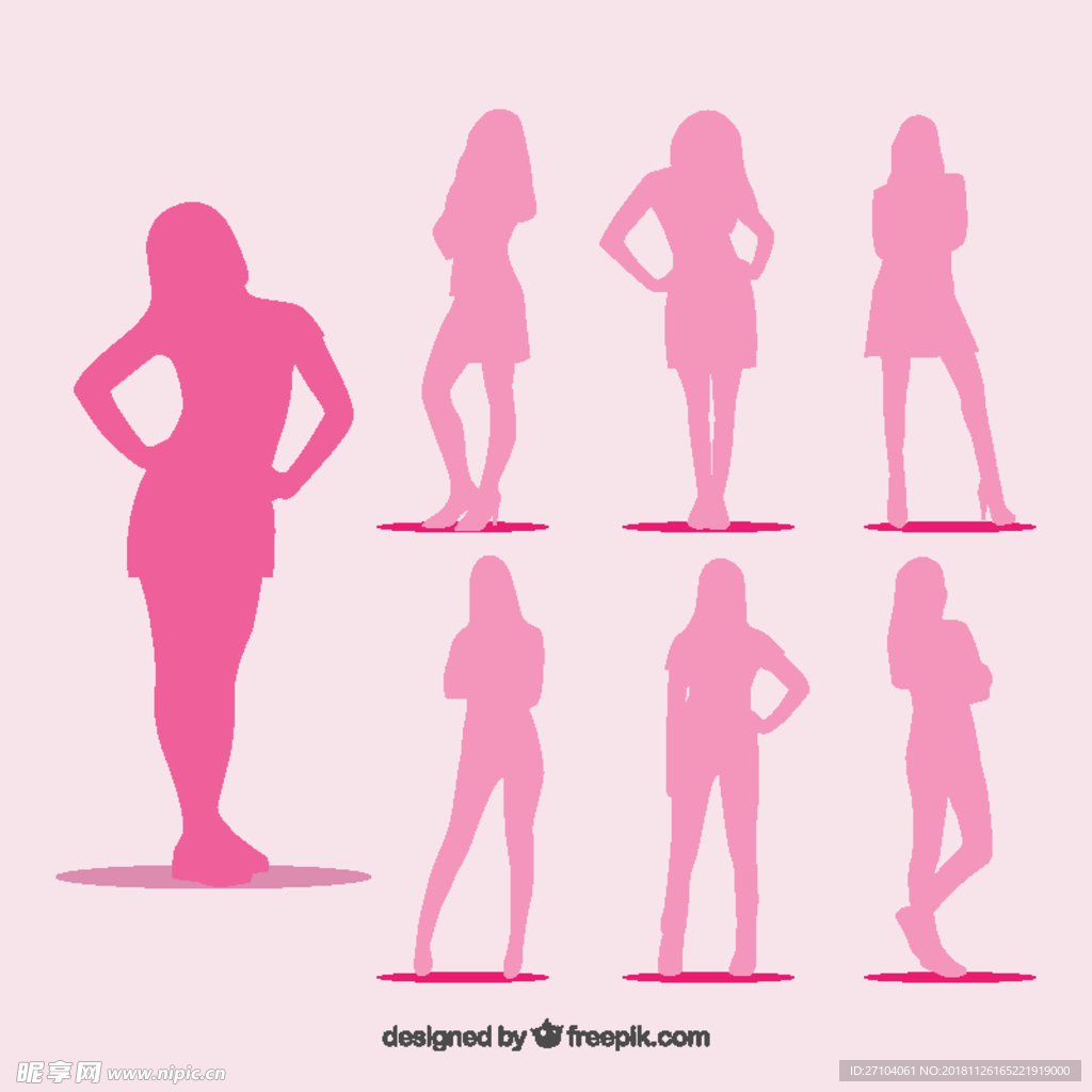 女性剪影