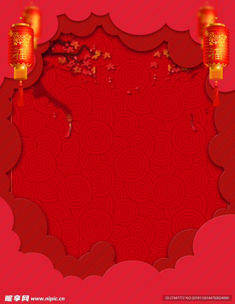 红色背景