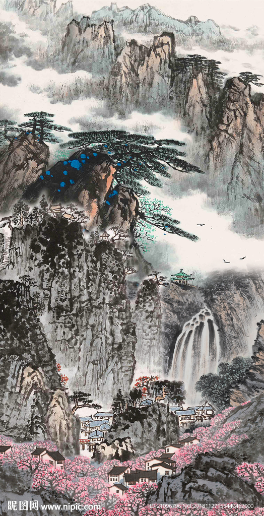 国画山水玄关