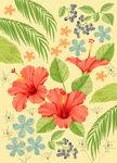手绘花卉底纹