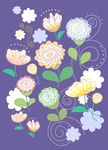 手绘花卉底纹