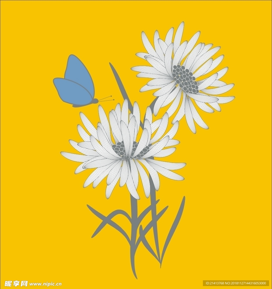 手绘花卉素材