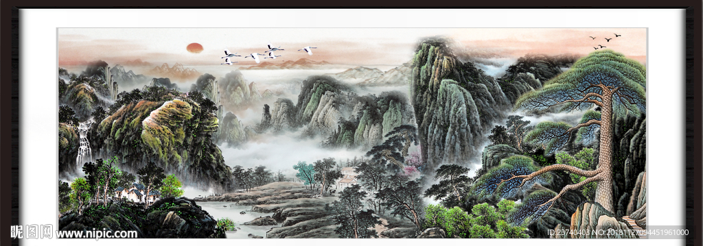 巨幅山水画