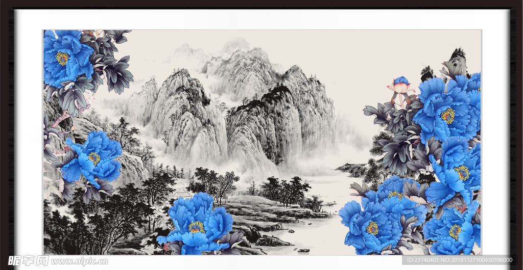国画牡丹图