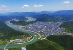 航拍石台县城