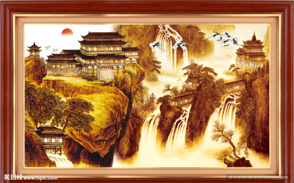 山水画 山水风景 巨幅山水画
