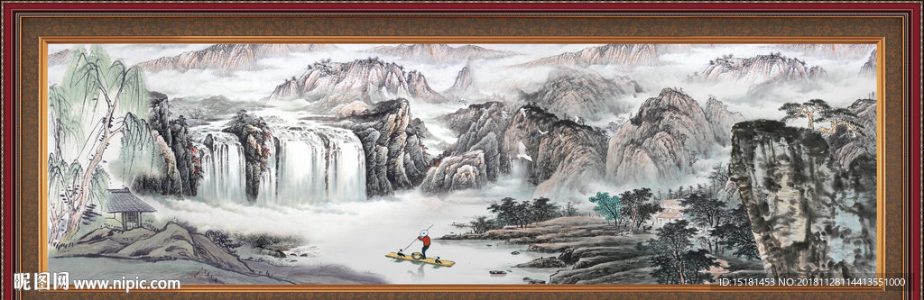山水画 山水风景 巨幅山水画
