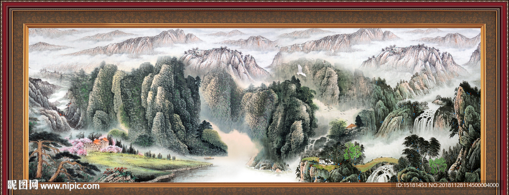 山水画 山水风景 巨幅山水画