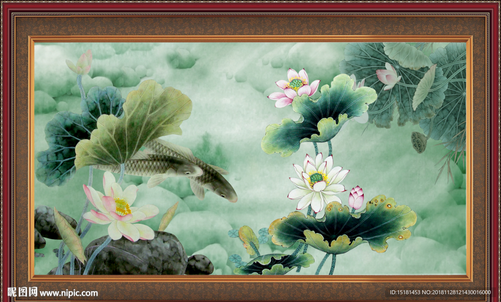 国画荷花
