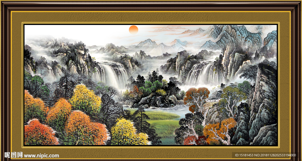 旭日东升 高山流水